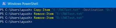 windows powershell commands