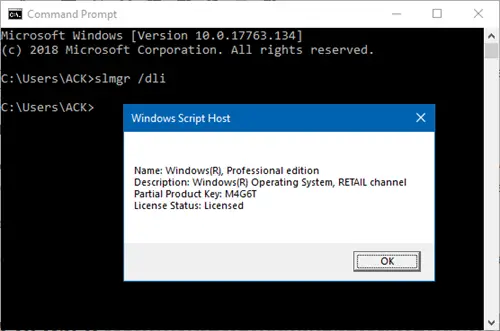 How to tell if Windows Product license is OEM, Retail, Volume (MAK/KMS)
