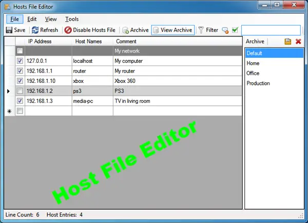 windows 10 ihosts file format