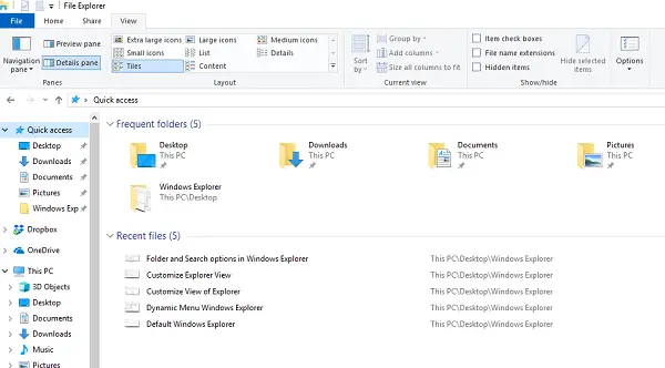 How to customize Explorer in Windows 10