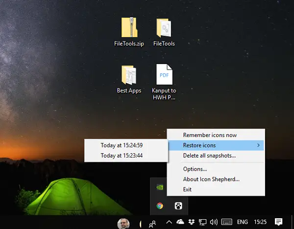 Restore desktop icon layout to original position on Windows PC - 5