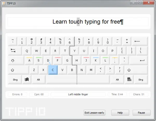 blind typing program free download