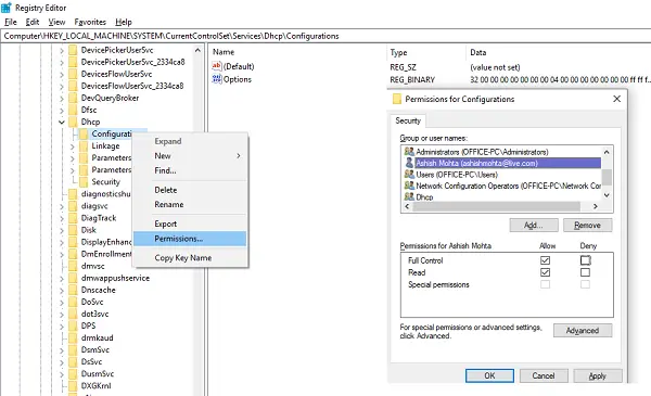 DHCP Client Service gives Access Denied error in Windows 11 10 - 72