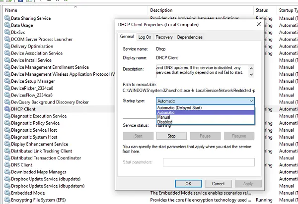 DHCP Client Service gives Access Denied error in Windows 11 10 - 39