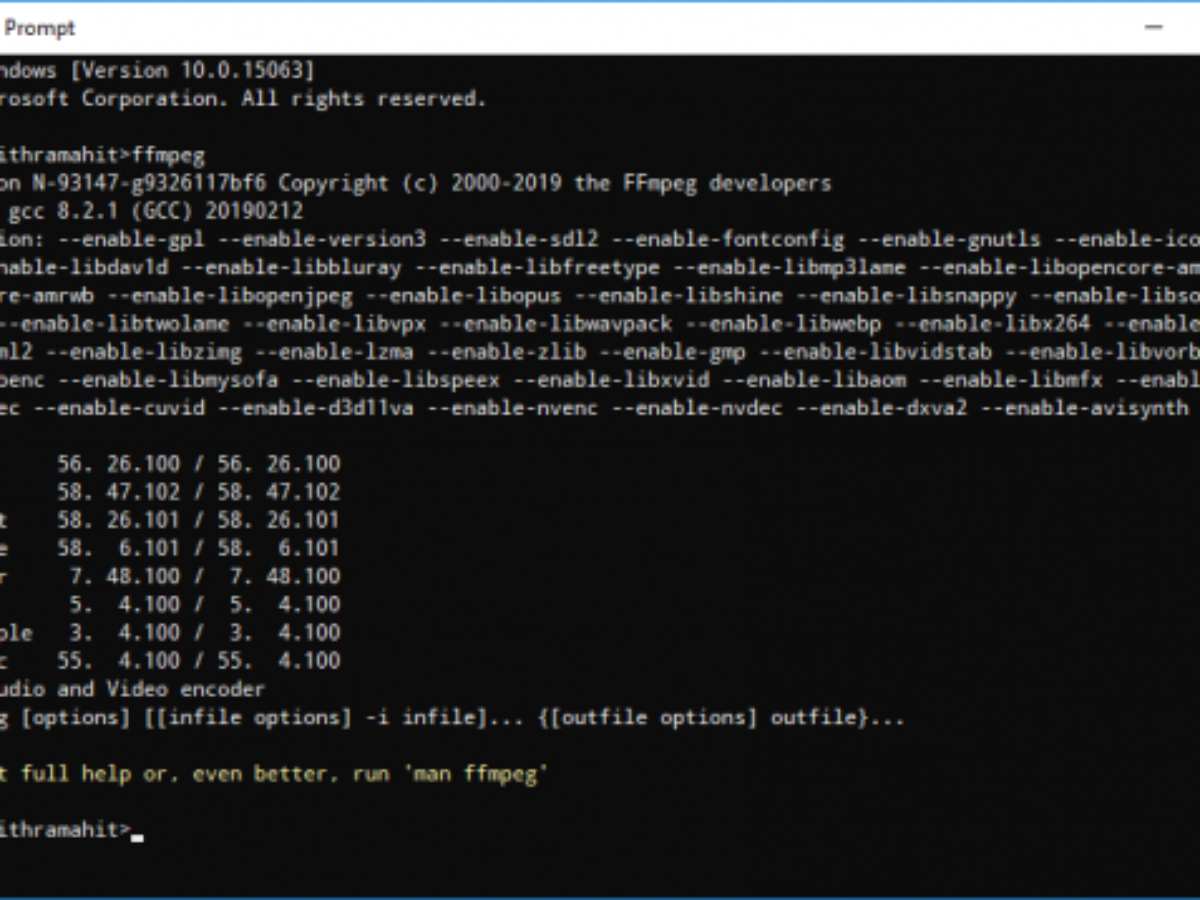 How To Install And Use Ffmpeg On Windows 10