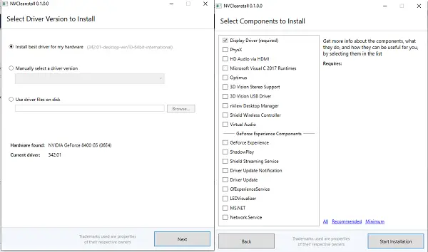 Remove unwanted individual components of NVIDIA driver  - 3