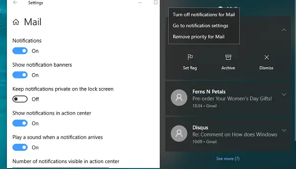 Quickly tweak Notifications settings of an App from the Action Center - 9