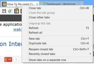 Reopen closed tab in Chrome, Edge, Firefox, Opera browsers