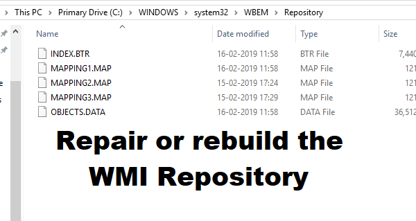 How To Repair Or Rebuild The WMI Repository On Windows 11/10