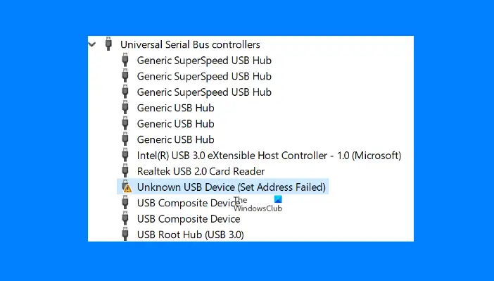 code 43 unknown usb device