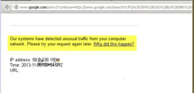 Our systems have detected unusual traffic from your computer network