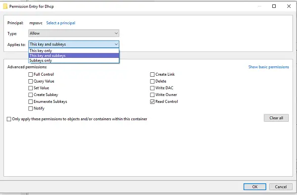 DHCP Client Service gives Access Denied error in Windows 11 10 - 96