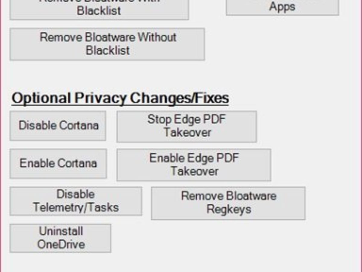 Remove Windows 10 Bloatware With Windows10debloater