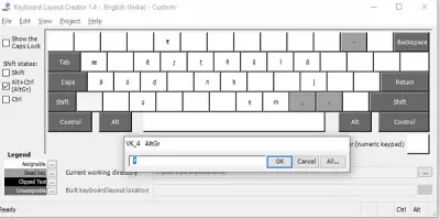make a keyboard layout with private character editor