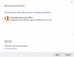 office 365 uninstall tool for windows 10