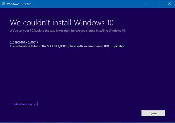  Upgrade has failed in addition to if you lot receive got noted downwards the fault code Windows 10 Upgrade fault codes in addition to solutions