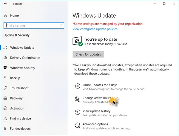 How to enable and use Active Hours in Windows 11/10