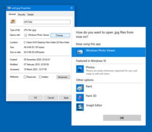 how to set default program for file extension windows 10