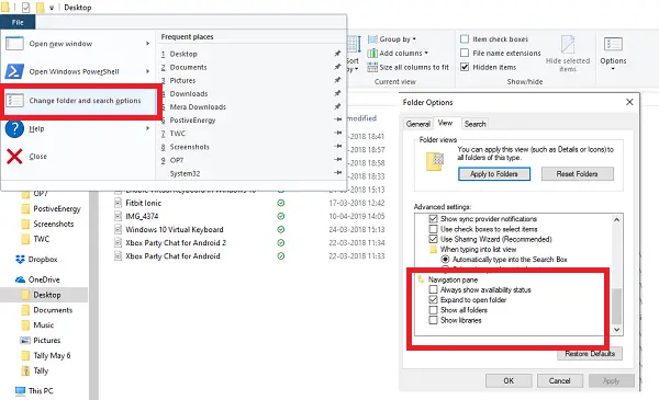 Make Explorer Navigation Pane expand to open folder in Windows 11 10 - 39