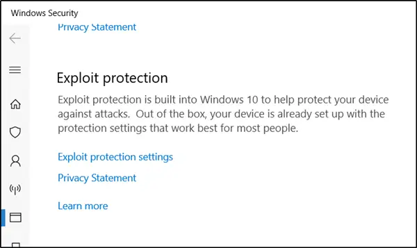 Windows 10 Defender Settings