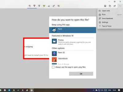 New features in Snip and Sketch app of Windows 10