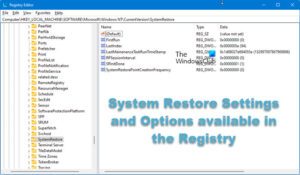system restore registry