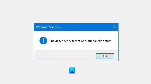 The dependency service or group failed to start