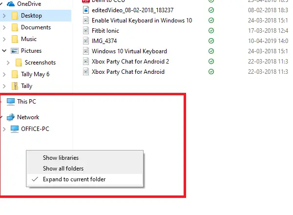 Make Explorer Navigation Pane expand to open folder in Windows 11 10 - 77