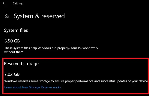 How to enable or disable Reserved Storage in Windows 11 10 - 61