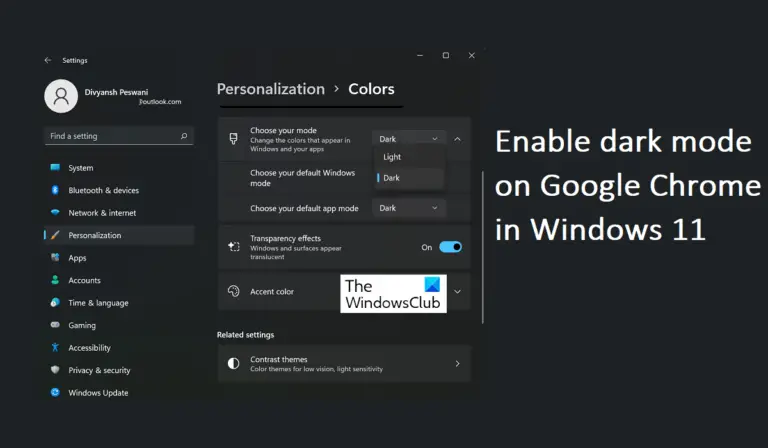 How to Enable Dark Mode in Google Chrome on Windows 11/10