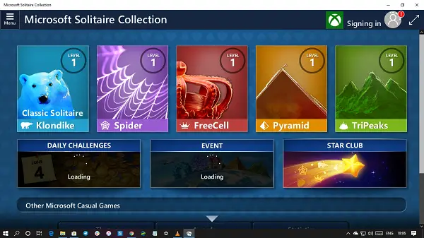 microsoft solitaire collection reset will not work