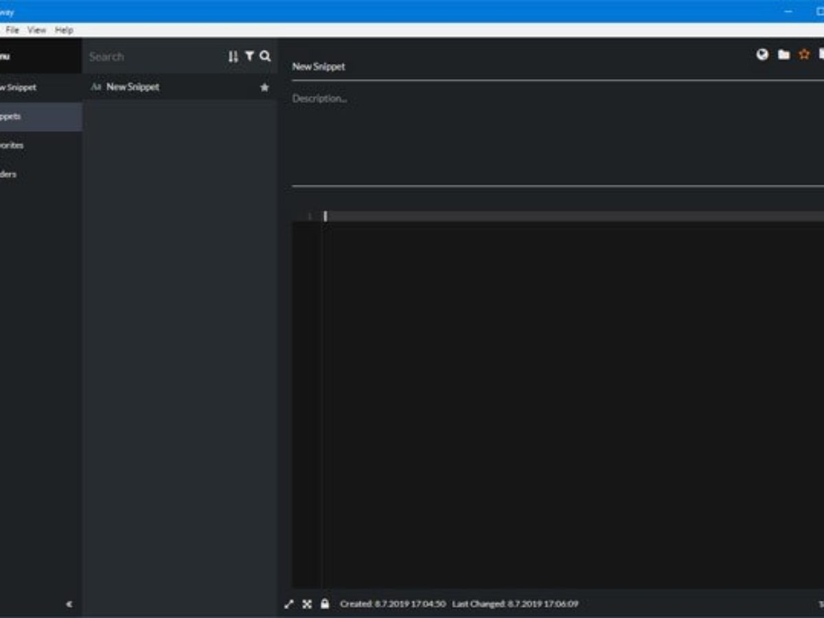 Snipaway Is A Free Code Editor For Windows 10