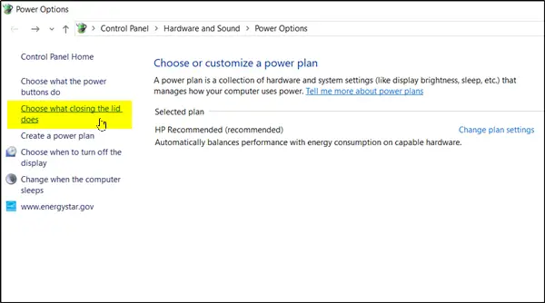 How to turn on a laptop with a closed lid in Windows 11/10