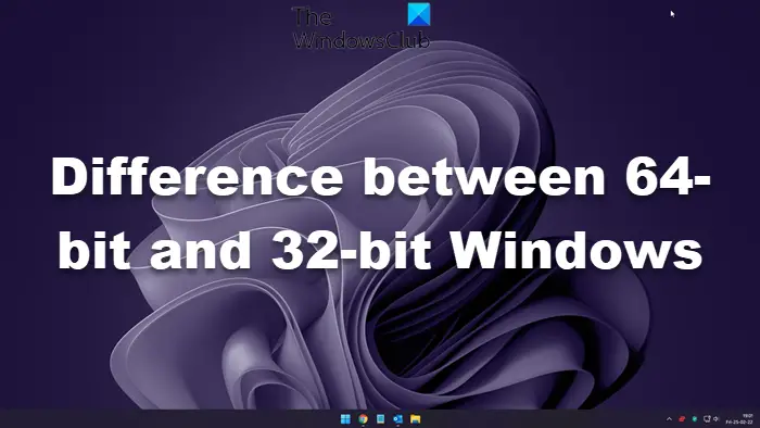 Différence Entre Windows 64 Bits Et 32 ​​Bits