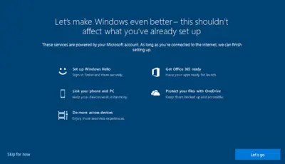 Disable Get Even More Out Of Windows Prompt In Windows 11/10