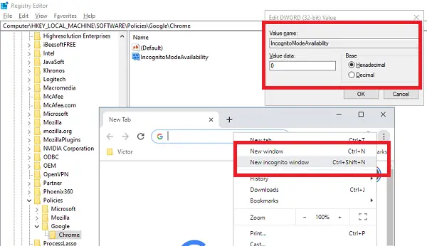 Incognito Mode is missing in Chrome on Windows 11/10