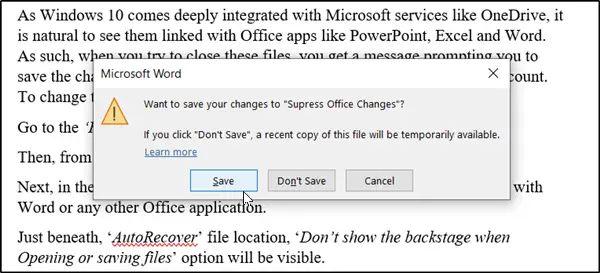 Restore old  Save as  dialog for Office 365 apps on Windows PC - 12