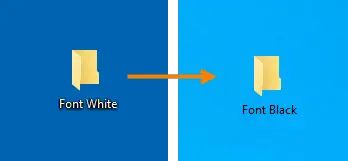 change desktop icon font color