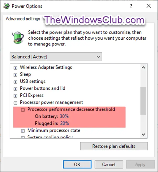 How change or configure Options in Windows 11/10