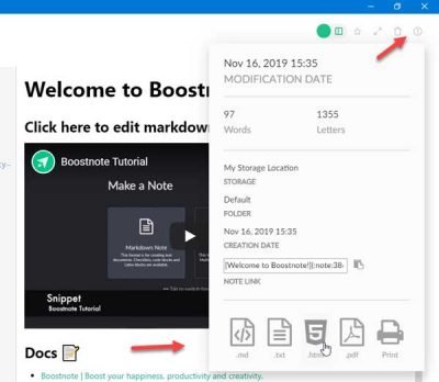 ios markdown notebook compatible with boostnote