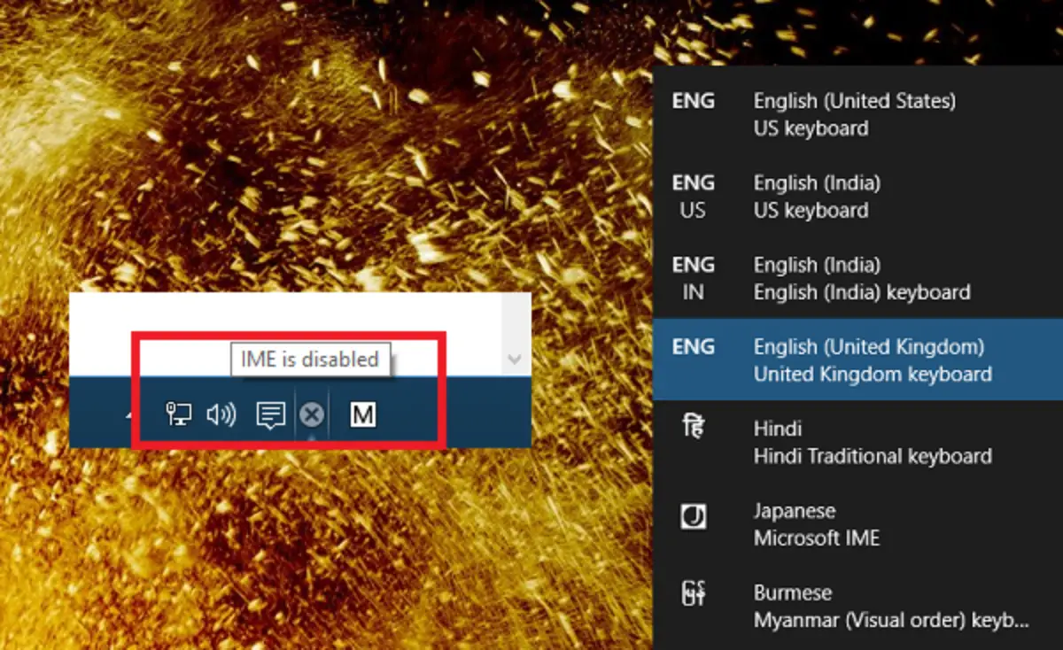 Input Method Editor Ime Is Disabled In Windows 10