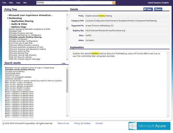 Search Group Policy Online