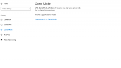 Game Mode missing in Windows 11/10