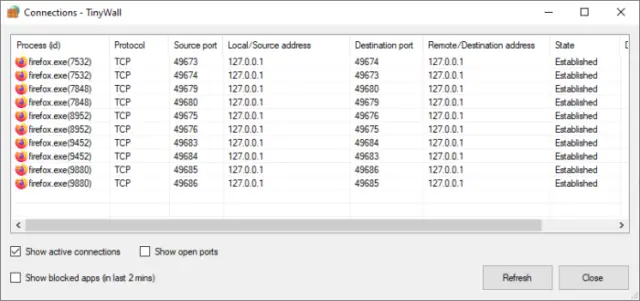 tinywall stop icmp