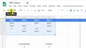 How to print selected cells in Excel or Google Sheets on one page