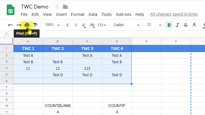 How To Print Selected Cells In Excel Or Google Sheets On One Page