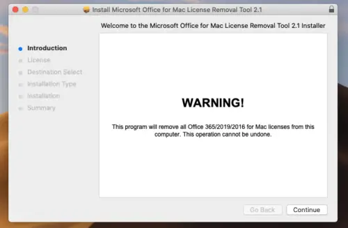 microsoft office for mac license removal tool
