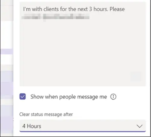 How to do out of office in webex teams