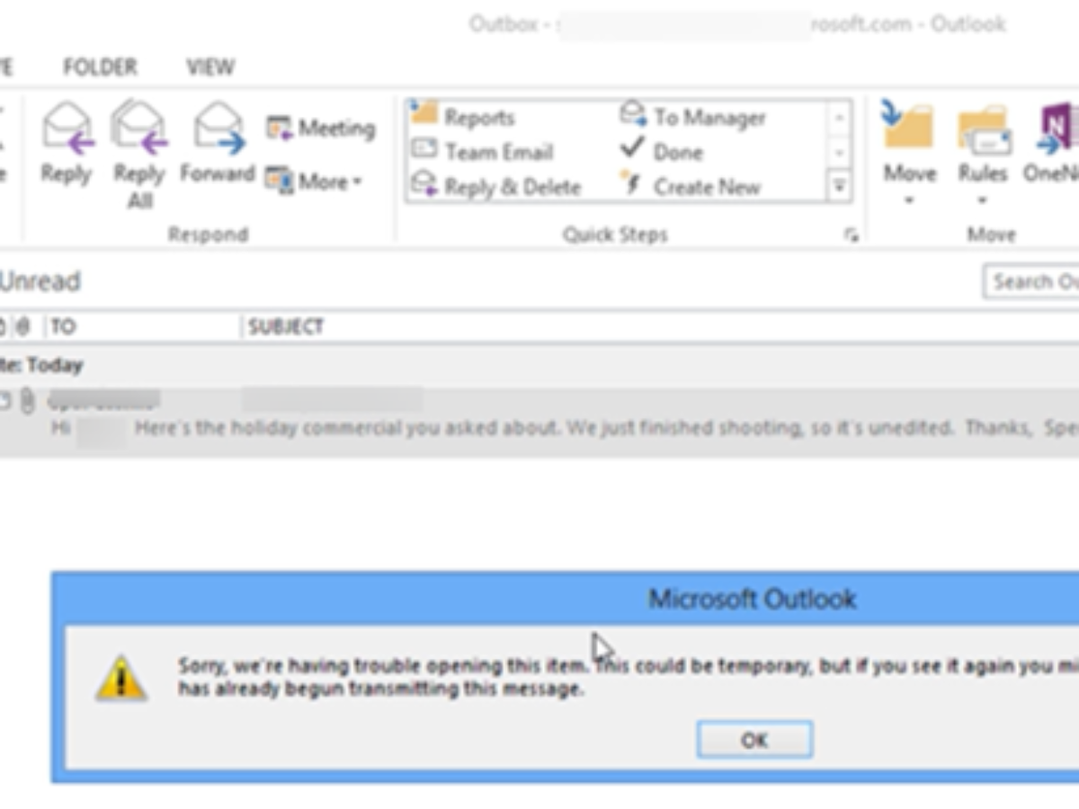 Open Outbox In Microsoft Outlook