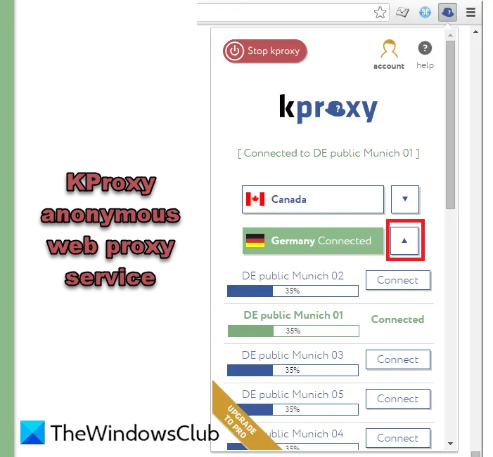 KProxy is a free anonymous web proxy service